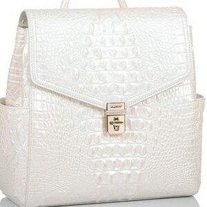 🌸 NWT BRAHMIN BACKPACK DESIGNER PURSE BAG RARE PEAL ITALIAN LEATHER EMBOSSED